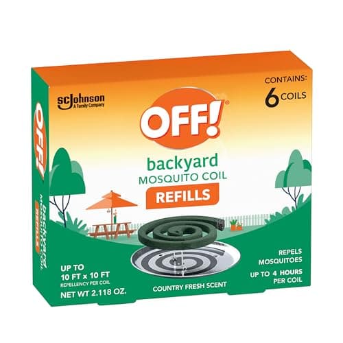 OFF! Backyard Mosquito Repellent Coil Refills 6-Pack for $4.27 w/ Sub & Save + free shipping w/ Prime