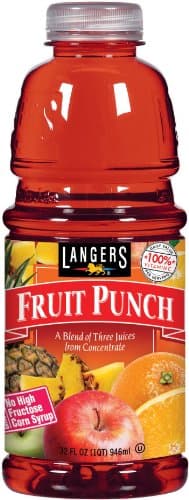 Langers Fruit Punch, 32 Fl Oz (Pack of 12)