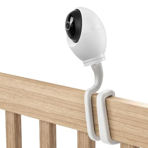 VOMENC Flexible Twist Mount Compatible with TP-Link Tapo 4K Pan/Tilt Indoor Security Camera, Flexible Twist Gooseneck Mounting Bracket No Tools or Wall Damage Required (White)