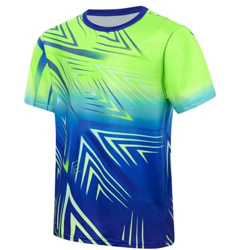 Lovekider Boys Neon Shirts Size 7 8 Dry Fit Athletic Tee Sport Short Sleeve Activewear T Shirt 7-8 Years Kids' Soccer Jerseys