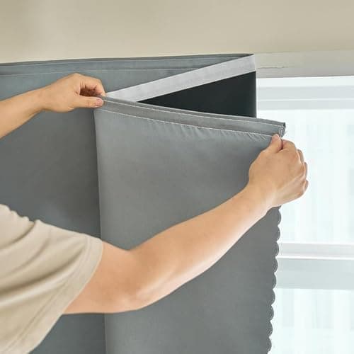 Self-Adhesive 59" x 84" Blackout Curtain Panel for $9.90 + free shipping w/ Prime