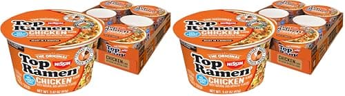 Nissin Top Ramen Bowl Ramen No...hicken,3.42 Ounce,(Pack of 12)