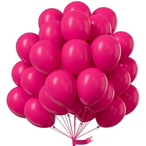 PartyWoo Hot Pink Balloons 101...day Party Decorations Pink-Y12