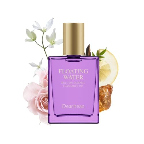 Dear Irean Perfume Oil for Women, Roll on Long Lasting Floral Rose Fragrance Perfume, Alcohol-Free, Vegan, Travel Size, 0.5 Oz (FLOATING WATER)