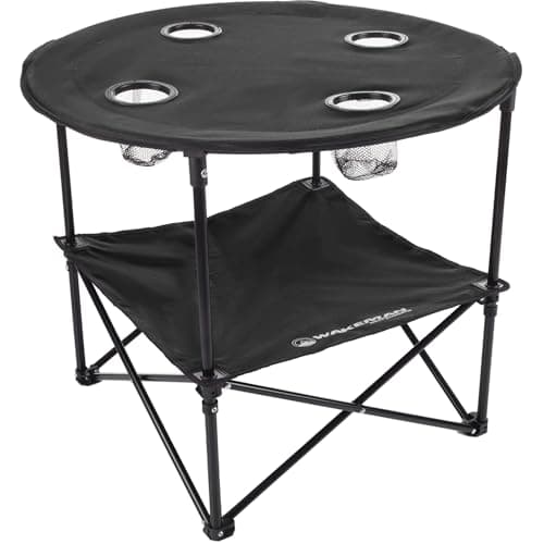 Camping Table - 2-Tier Folding...ar by Wakeman Outdoors (Black)
