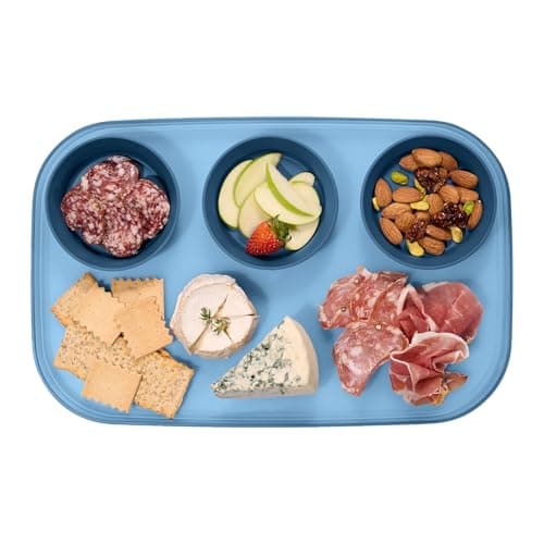 madesmart dipware 3 Bowl Servi...ultipurpose Plate & Bowl, Blue