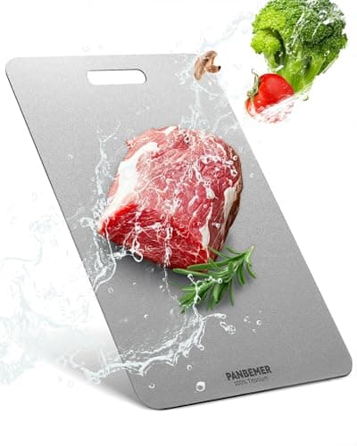 Katori Titanium Cutting Board for Kitchen, Food Grade 100% Pure Titanium Cutting Boards for Kitchen, Non-Toxic Double-Sided Chopping Board, Dishwasher Safe, Easy to Clean – 12 x 9 Inch