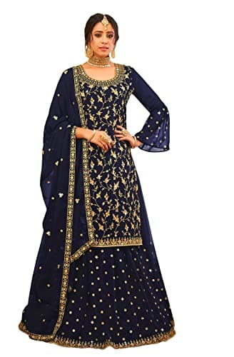 shopNstyle Ready to Wear Indian Party/Wedding Wear Designer Palazzo Salwar Suit for Womens Radha