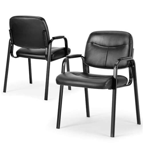 Simple Deluxe Leather Guest Ch...r Desk Bedroom Elderly, 2 Pack