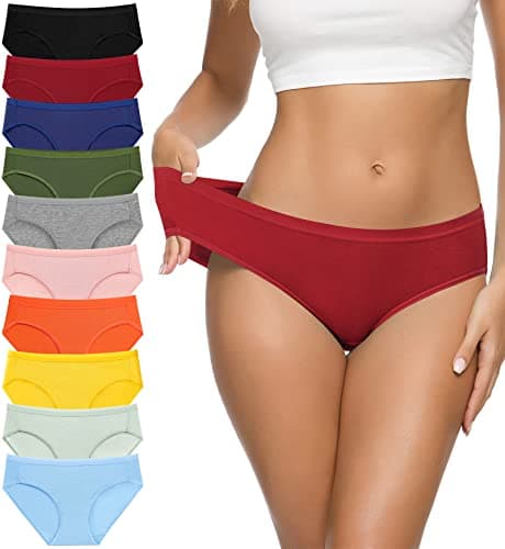 Eiggam Womens High-Cut Full Coverage Hip Lift Cotton Panties (10 Pack) $9.99 + Free Shipping w/ Prime or on $35+