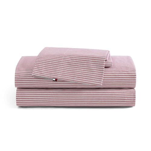 Tommy Hilfiger - Sheet Set, Co...land Ticking Stripe Red, Twin)