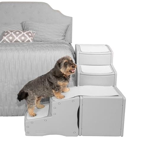 Pet Gear Easy Step Bed Stair f...Up to 75lbs,New Essential Gray