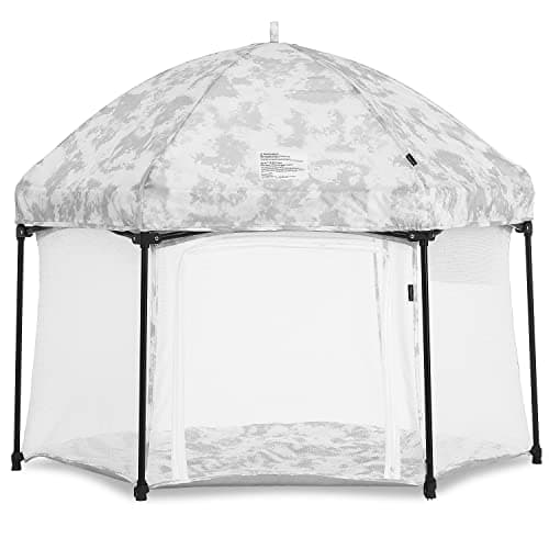 Dream On Me Onyx Playpen Set with Canopy, Storm Grey