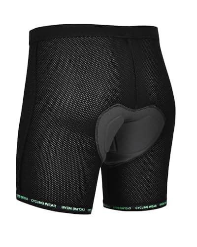 OUOKK Padded Cycling Shorts Men's Cycling Underwear with 3D Padding Ergonomic Biking Bicycle Shorts Shock Absorbing Sweat Absorbing Comfortable Lightweight