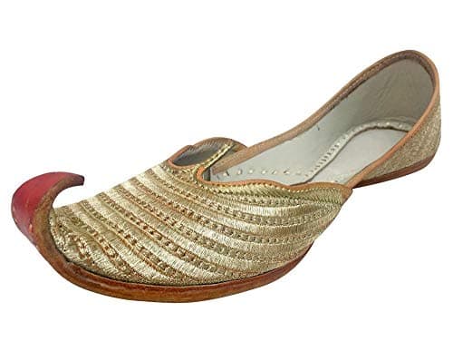Step n Style Indian Shoes Punjabi Jutti Bridal Khussa Shoes Mojari Saree Juti Gold