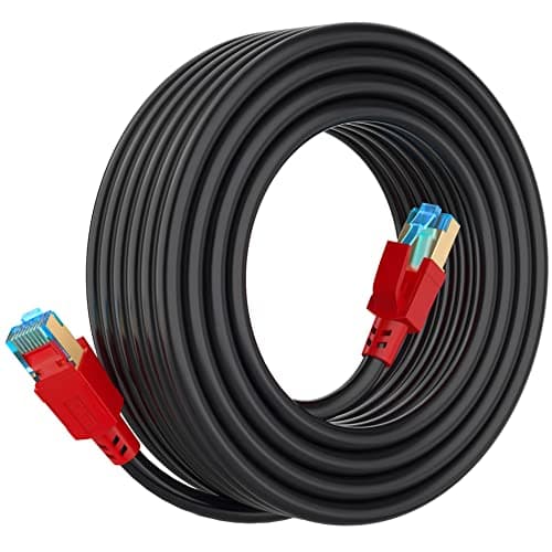 Cat 8 Ethernet Cable 3 ft, 6ft 10ft 15ft 20ft 25ft 30ft 50ft 75ft 100ft 125ft 150ft 200ft Heavy Duty High Speed 40Gbps 2000Mhz Professional LAN Internet Network Cable Shielded in Wall, Indoor&Outdoor