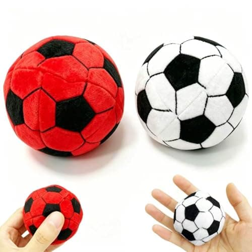 2 Pack Soft Soccer Footbags, Juggling Balls for Foot Coordination, Lightweight Mini Kick Balls for Teens & Adults, Helps Improve Agility and Coordination Skills, Great Gifts Party Favors (Red+White)