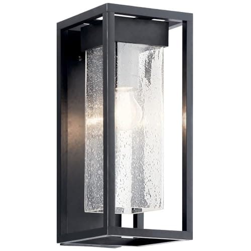 Kichler Lighting Mercer 16 inc...r Seeded Glass in Black Finish