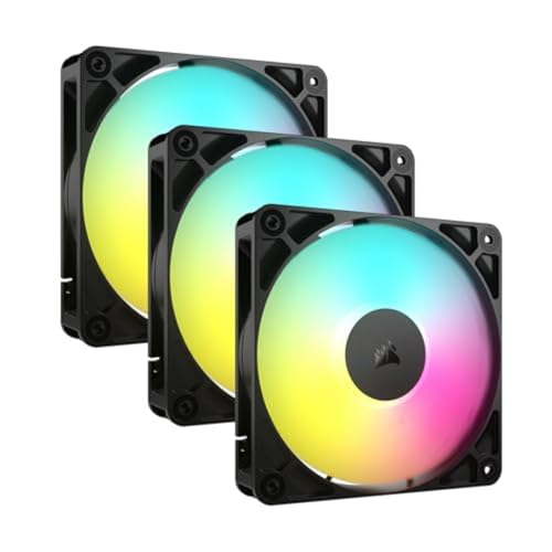 CORSAIR RS120 ARGB 120mm PWM Fans – Daisy-Chain Connection – Low-Noise – Magnetic Dome Bearing – Triple Pack $32.99