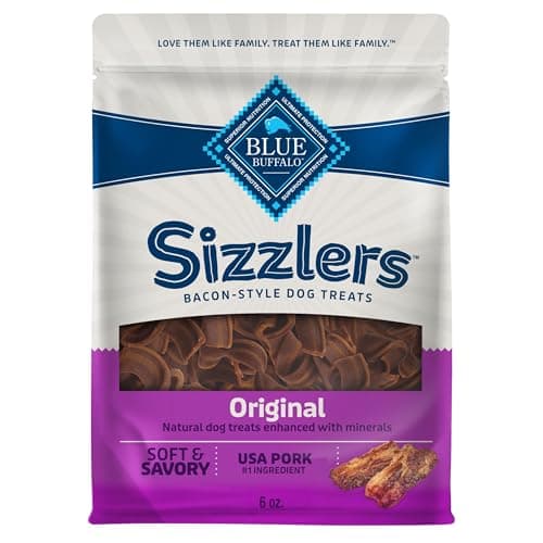 ymmv[AC.S&S] $2.99: 6 oz  Blue Buffalo Sizzlers – Bacon-Style Soft Dog Treats, Real USA Pork, Original Flavor at Amazon