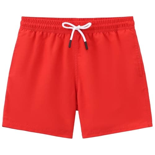 Boys Swim Trunks Toddler Swim Shorts Little Boys Bathing Suit Swimsuit Red 3-4T