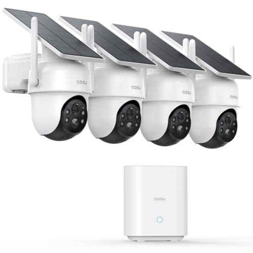 Prime: aosu 4-Pack 2K Solar Wireless Outdoor Security Camera System w/ 360° Pan & Tilt, Auto Tracking & 32GB Local Storage $284.98 + Free Shipping