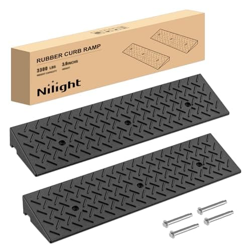 Nilight 3.2" Rise Curb Ramps, ...rcycles, 3300lbs Load Capacity