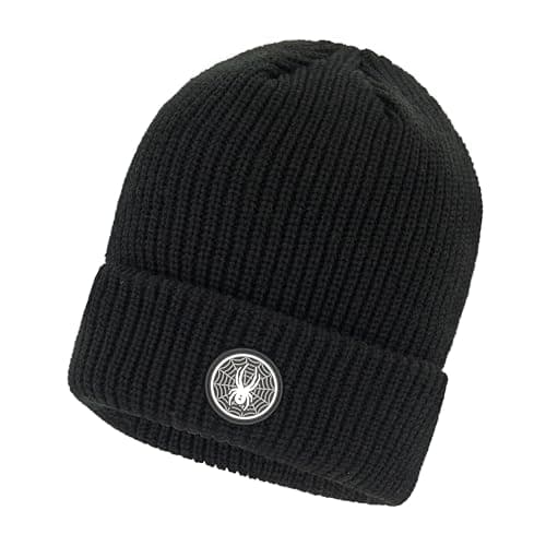 Spyder Mens Fleece Lined Cuff Logo Beanie (Black) $8.25 + Free Shipping w/ Prime or on $35+