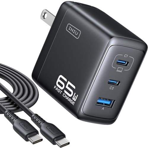 [AC] $10.88* | INIU Up to 65W 3-Port Charger Block w/ 5-ft USB-C Cable (2x USB C, 1x USB A) at Amazon
