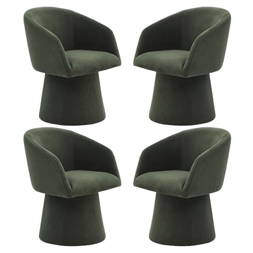 KISLOT Swivel Dining Chairs Mo...groom Reading Room,Green,4 Box