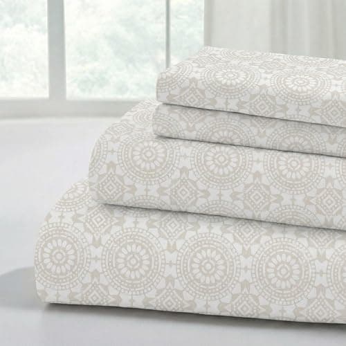 Modern Threads Printed 4-Piece...o 16 inch Mattress Abella King