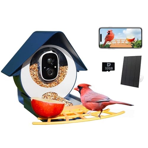 $49.99* | Birdkiss Smart Bird Feeder with FHD Camera & 3W Solar Panel at Amazon