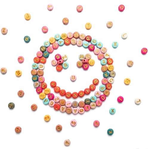 1000-pc SUTOUG 7mm Colourful Letter Beads for Threading $2.45