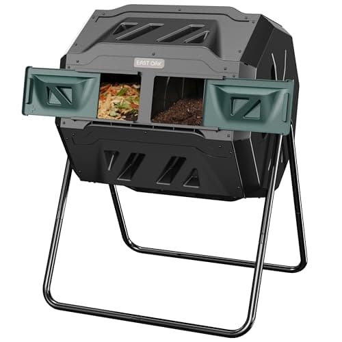 East Oak Compost Tumbler Outdo... Bin for Kitchen, Garden, Yard