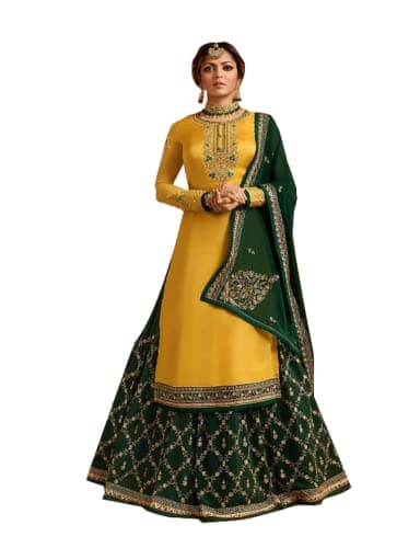 FABMIAMI indian pakistani women's ready to wear Party/Ethnic embroidered ghaghra style salwar kameez Suit Dress- (3001) (US, Numeric, 40, Regular, Regular, Choice-7)