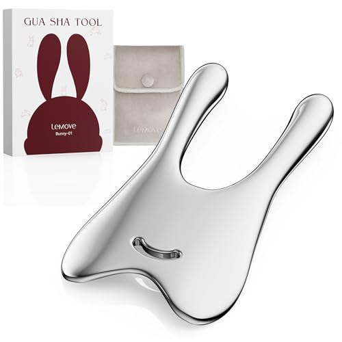 Lemove Gua Sha Facial Tool - Stainless Steel Jawline Massager