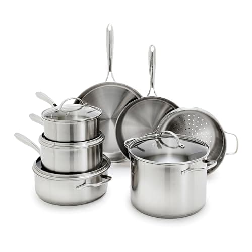 GreenPan Stainless Steel Cookw...ans Kitchen Essentials, Silver