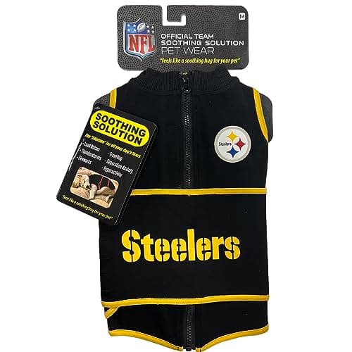 NFL Pittsburgh Steelers Dog An... Safe, Relaxing Jacket, Medium