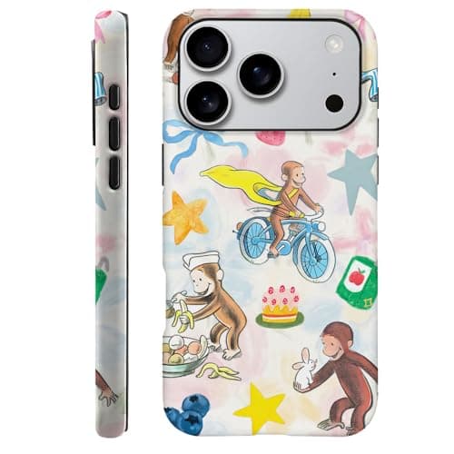 Case for iPhone 17 Pro - [Drop Protection Phone Cover] - Hybrid Case for Girl Women - Cute Monkey Fruit
