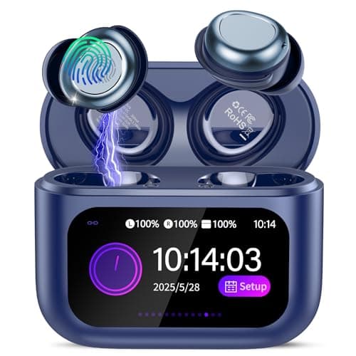 ZYHKON Sleep Earbuds Bluetooth 5.4 in Ear Touch Screen Sleep Headphones, Small Design Mini Sleep Earbuds for Side Sleepers with Sleep Mode, 48H Playtime Sleep Earphones Clear Calls, Seablue
