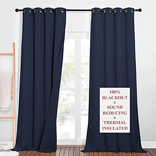 NICETOWN Road Noise Dampening ...and Quiet(Navy, 52 x 102 inch)