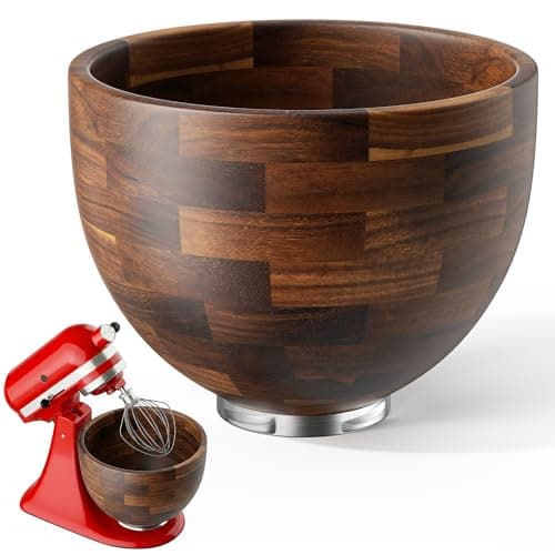 5-QT Acacia Wood Mixing Bowl for KitchenAid Mixers Just $78 Shipped on Amazon (Reg $130)