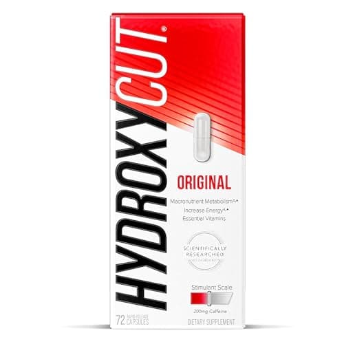 Hydroxycut Original - Thermogenic Supplement - Metabolism & Energy Support - Caffeine 200 mg, C. canephora robusta, Apple Cider Vinegar, Vitamins B & D - for Men & Women - 72 Rapid-Release Capsules