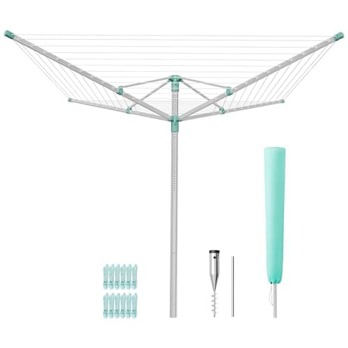 SONGMICS Umbrella Drying Rack,...r, Silver and Green ULLR302E01