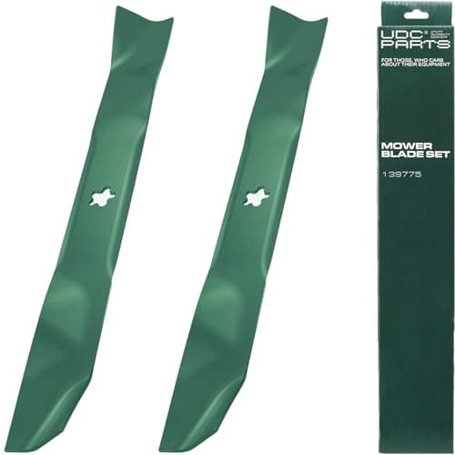UDC Parts 139775 Lawn Mower Blades Replacement for Husqvarna 42 Inch YTH18542 YTH1542XP YTH22V42 YTA18542 YTH1842 Craftsman LT1000 LT2000 594893101 Poulan PBA195H42LT 532139775/2 Pack Mulching Blades