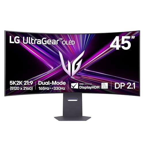 LG 45GX950A-B 45" 5120x2160 165Hz OLED Ultrawide Gaming Monitor (330Hz Dual Mode, DP 2.1, USB-C 90W) @ Amazon
