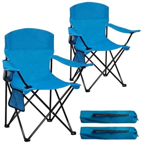 SAILARY 2 Pack Folding Camping...for Beach, Picnic, Sport, Blue
