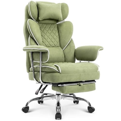 NEO CHAIR Big and Tall Office ...ome with Wheels (Fabric Green)