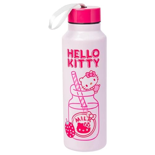 [Prime] $5.49* | 27-Oz Silver Buffalo Hello Kitty Strawberry Milk Stainless Steel Water Bottle at Amazon