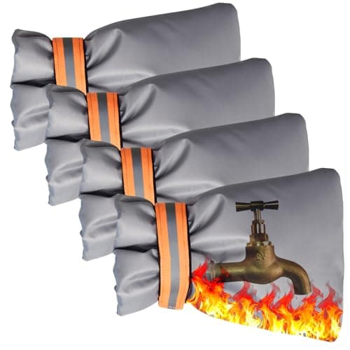 KELEFET Outdoor Winter Faucet Hose bib Wall Taps Ouside Covers - 8.3”H x 6.7”W, Waterproof & Frost-Free for Winter Freeze Protection, Black, Gray (Gray 4pcs)